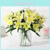 Silk Artificial Lily Flower Bouquet For Home Decor Wedding Party Gift For Loved Ones