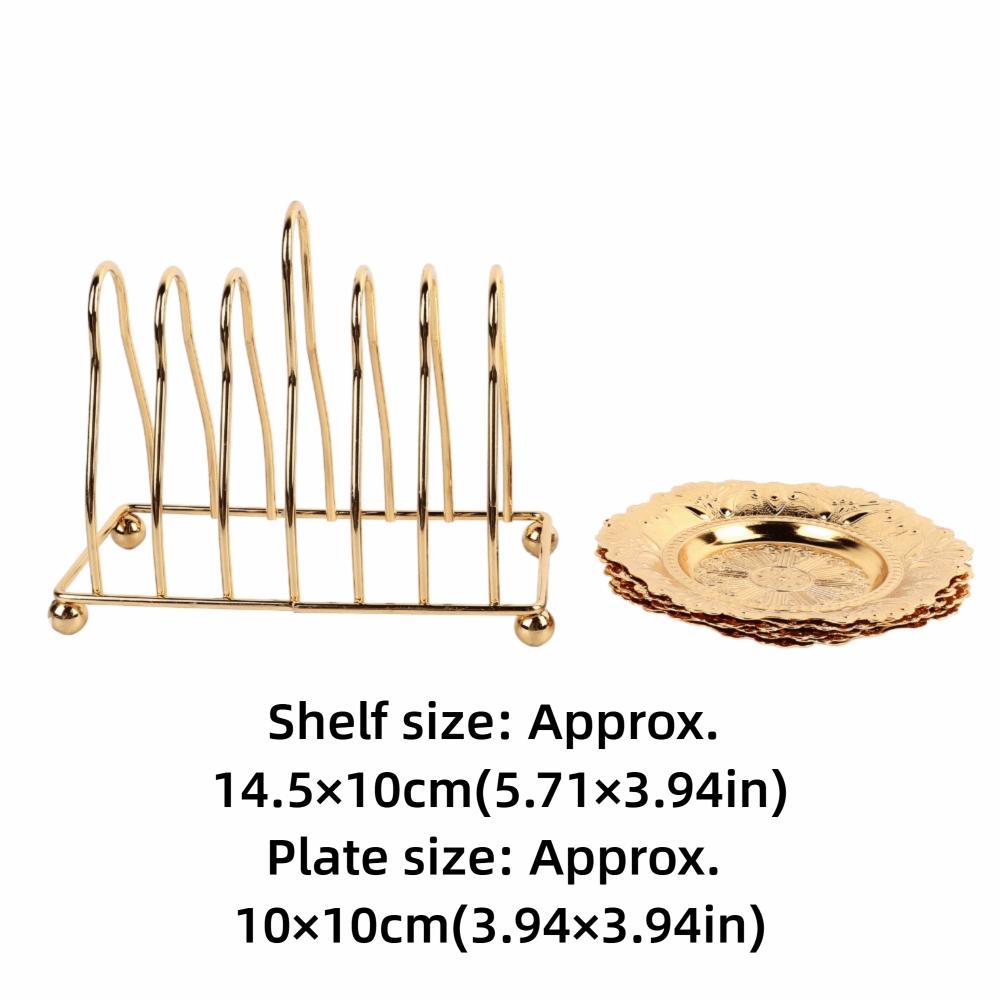 7PCS Iron Drink Coasters Set European Table Coasters Set Coasters Metal Table Coasters For Bar
