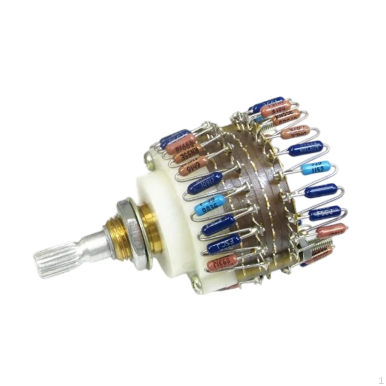 

Channel Volume Potentiometer, 23 Steps, 25mm Shaft Length, Stepped , Assembled for Turntable 100K