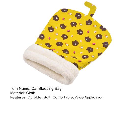 Pet Sleeping Bag Comfortable Cartoon Plush Pet House Bed Nest Pet Supplies