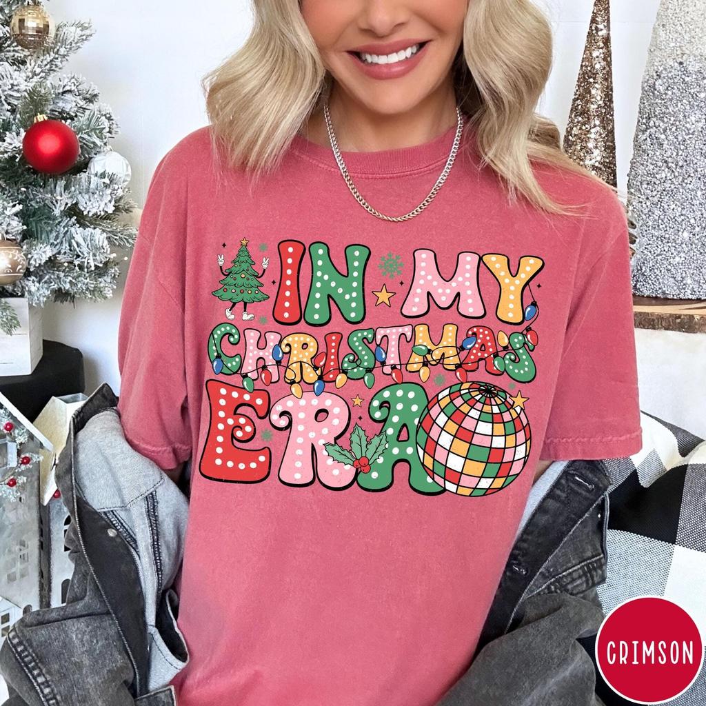 In My Christmas Era T-Shirt, Trendy Christmas Shirt, Cute Women's Christmas T-Shirt, Holiday Tee, Christmas Gift, In My Era