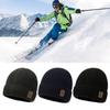 Winter Soft Knitted Hat Windproof Fleece-Lined Ear Protection Cap Thick Warm Beanies Hat Outdoor