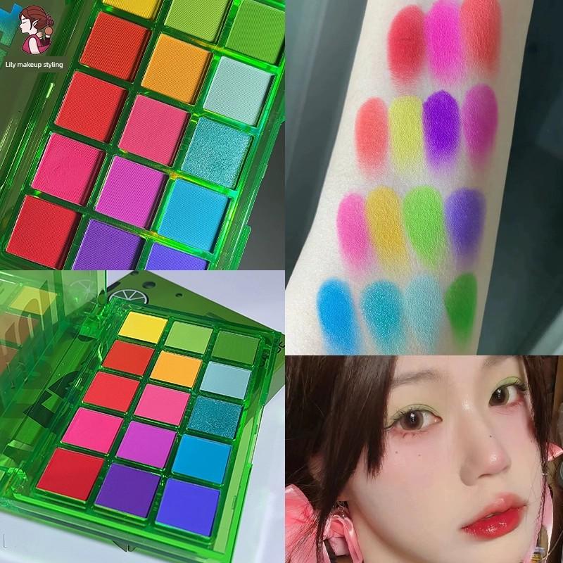Dunhuang Feitian Makeup Eyeshadow Stage Performance Makeup Artist Ucanbe Colorful Palette Matte Glitter 15 Colors Red Gold