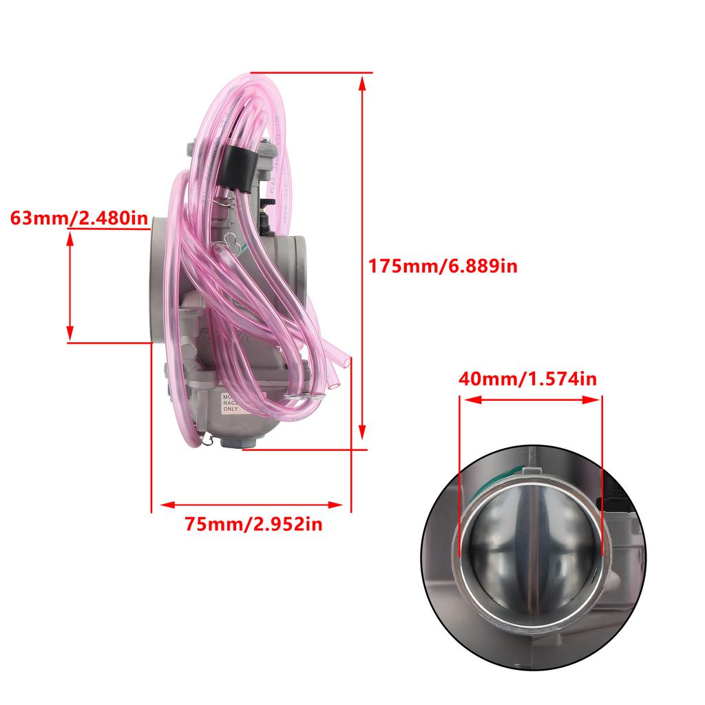 Motorcycle Carburetor For Keihin PWM 34 36 38 40 42mm 2 Stroke 250CC to 400CC Enduro Dirt Bike ATV Scooter Engine Modified Parts