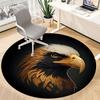 1pc Eagle Head Carpet, Round Non Slip Durable Large Size Office Carpet, Suitable for Office