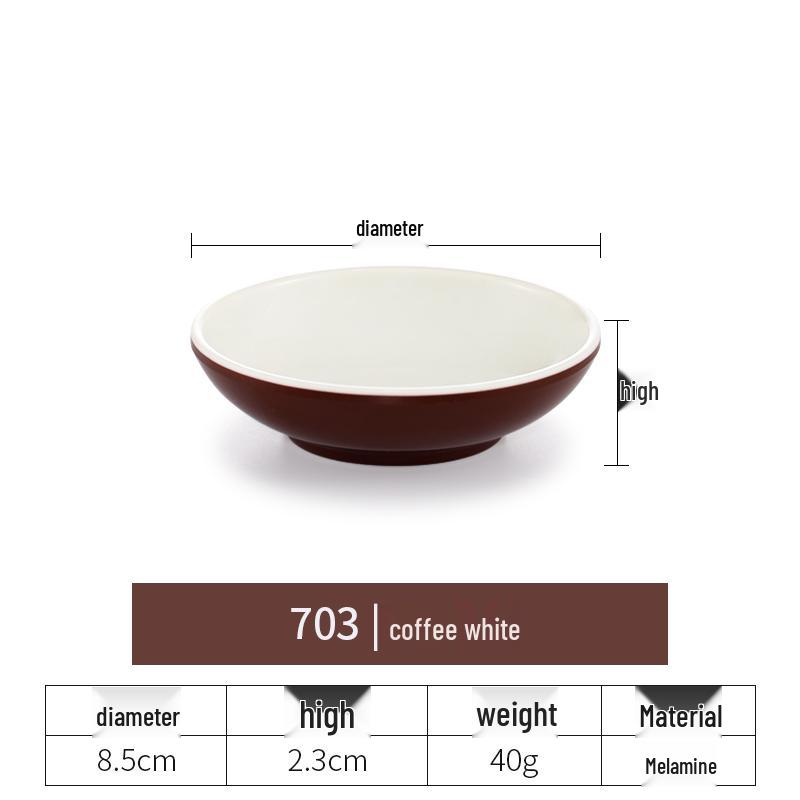 Imitation Porcelain Melamine Dipping and Snack Dish for Restaurants