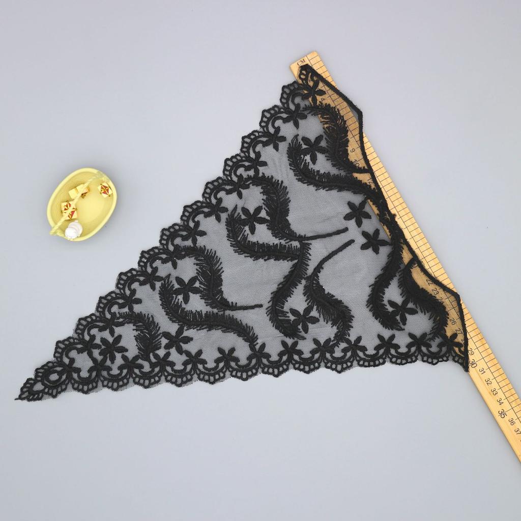 Water-Soluble Mesh Embroidery Milk Silk Flower, Hollow Bottoming Shirt, Back Set, Clothing Accessories, Triangular Accessories