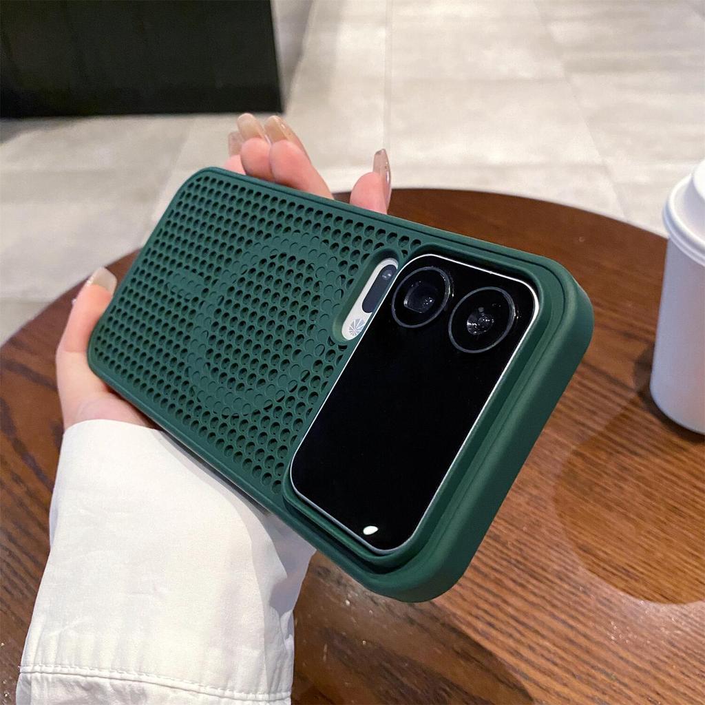 Honeycomb Mesh Heat Dissipation Magnetic Phone Case For Xiaomi Mi 17 Pro 17 Pro Max 15 14 13 Pro For Magsafe Hard PC Back Cover