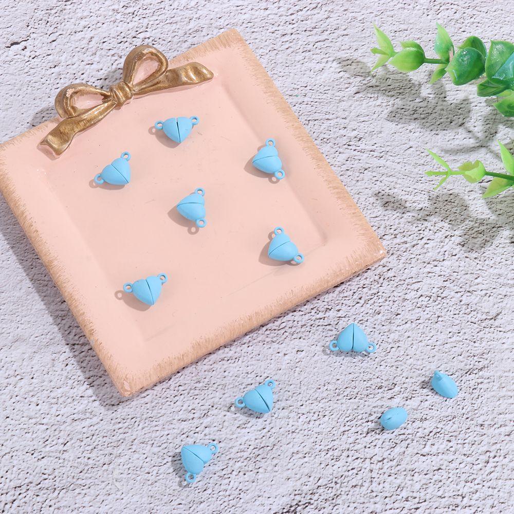 Charms End Caps Jewelry Findings Magnetic Buckle Connected Clasps Love Heart Couple Bracelet