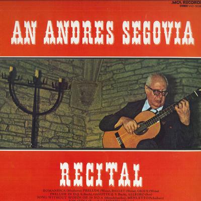 LP Record ANDRES SEGOVIA - Andres Segovia Recital VIC3082 MCA 1977 Japan Classical Used