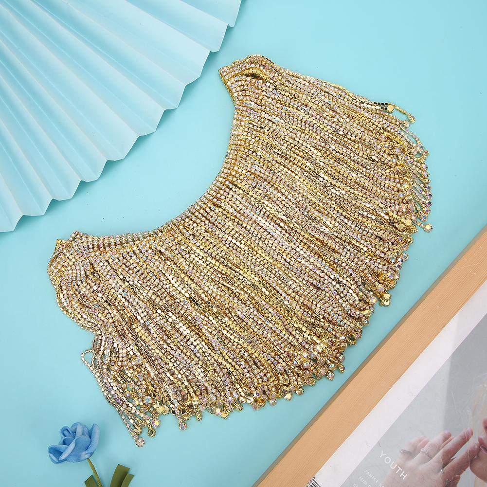 14cm Kryształowy Łańcuszek z Frędzlami z Cyrkonii DIY Rękodzieło Dekoracja Ślubna Akcesorium do Paska Sukni Ślubnej