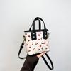 Beautiful, Fresh and Foreign 2025 Cherry Print Fashionable Large Capacity Cute Commuting Shoulder Bag Portable Small Square Bag
