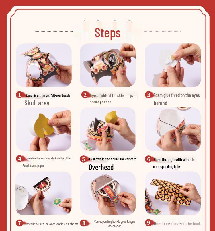 Mid-Autumn Festival 2025 DIY Lion Lantern Kit for Kids - Ancient Style