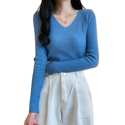 PALAME Ribbed Knit This Lightweight Knit Sweater Features a Shallow for a Sophisticated It Flatters Your Collarbones and Is Perfect for Its Highly