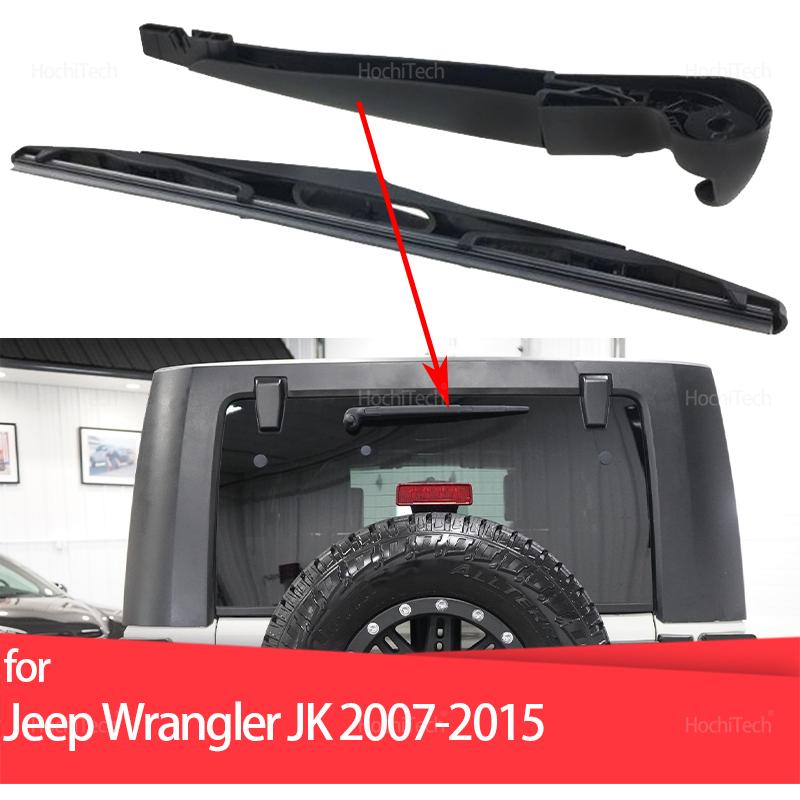 For Jeep Wrangler JK 2007-2010 2011 2012 2013 2014 2015 68002490AB ABS Rear Wiper Arm and Rear Blade Replacement Kit Parts
