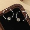 Vintage Ethnic Style Hand-carved Pattern Ball Design Hoop Earrings for Women's Creative  Jewelry Accessories Crafts Gifts
