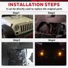 Front Turn Signal Light Lamp Wiring Harness Kit Connector Socket For Jeep Wrangler JK 2007-2017 68030098AA 68065016AB