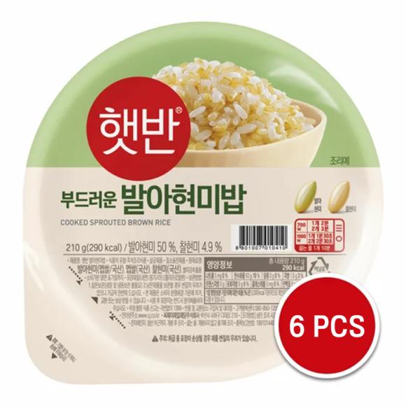 

CJ Рис быстрого приготовления Hetban для микроволновой печи - пророщенный коричневый рис 210 г (2 варианта) 6PCS