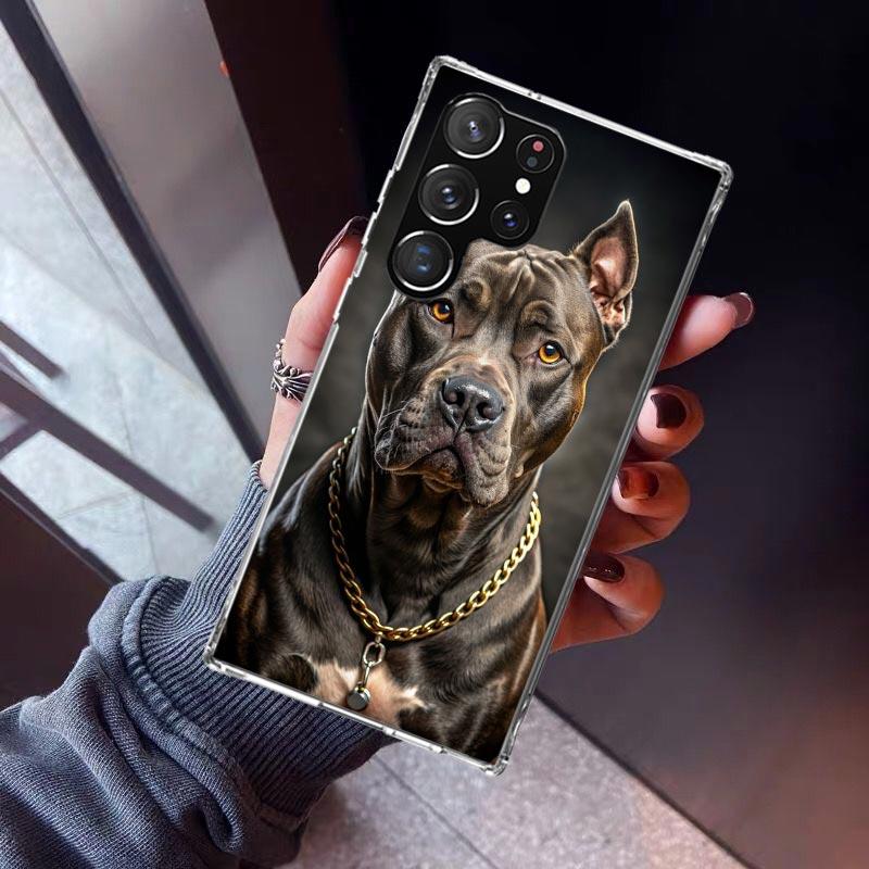 Pit Bull Pet Dog Pitbull Phone Case For Samsung Galaxy S26 S25 Edge S24 S23 Ultra S22 Plus S21 S20 FE Soft TPU Back Cover Funda