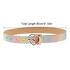 Children'S Belt Girl Pu Colorful Princess Dress Military Training Girl Belt Dress Jeans Belt Love Heart Eyelet Waist Belt