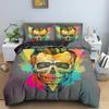 Hot Style Soft Bedding Set 3d Digital Skull Printing 2_3pcs Duvet Cover Set with Zipper Single Twin Double Full Queen King