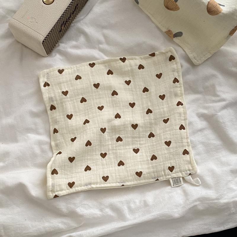 

25x25cm Simple, Cute and Fresh Cotton Yarn Absorbent Face Towel Small Square Towels Soft Household Cleaning Tool Accessories 25x25cm&1pc