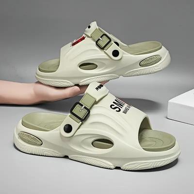 Zapatillas Gruesas de Moda para Hombre Estilo Urbano Trendy Cómodas Antideslizantes Casuales Duraderas Suela Blanda EVA Chanclas Calzado para Hombre