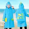 Cartoon Kids Primary School Student Schoolbag Raincoat Poncho Single Cartoon Big BRIM Anti-Blue Pink Raincoat Raincoat