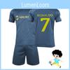 Maillot de football de l'équipe victorieuse d'Arabie Saoudite 22-23 Ronaldo 7 Uniforme d'équipe de football pour enfants Numéro imprimé