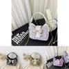 Kids Girl Butterfly Bow Sequin Mini Shoulder Bag With Breathable Pu Material For Daily Use