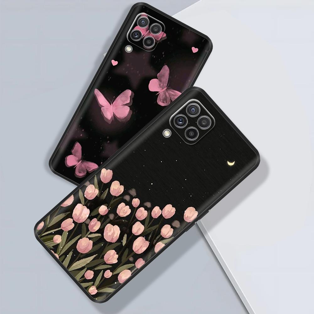 For Samsung Galaxy A12 Case Soft Love Heart Soft Liquid Silicon Back Covers For Samsung A12 Case GalaxyA12 A 12 Protection Shell