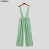 INCERUN Summer Men Sleeveless Suspender Strap Thin Casual Loose Braces Pants Overalls