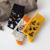 Female Spring and Autumn Fashion New Street Halloween Cartoon Pattern In The Tube Socks