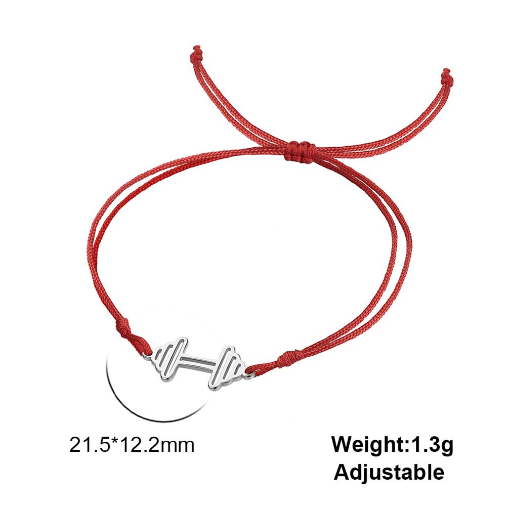 

Cazador Exercise Sport Heartbeat Dumbbell Charm Bracelet for Women Stainless Steel Jewelry 2026 Box Chain Bracelet on Hand Gift 17-22cm