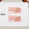 Flower Gilt Wearable Nails European And American Middle Water Pipe Fake Nails Removable Manicure Nails Wearable Nails
