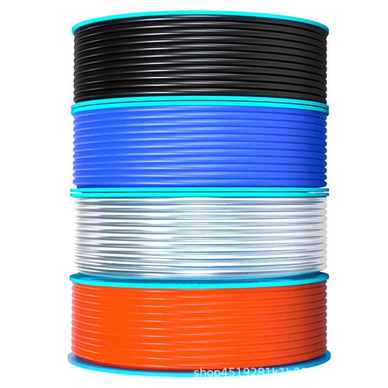 Zhuo Ji 6mm High-Pressure Pneumatic PU Air Hose for Air Pumps, Transparent, Available in 4/6/8/10mm Sizes