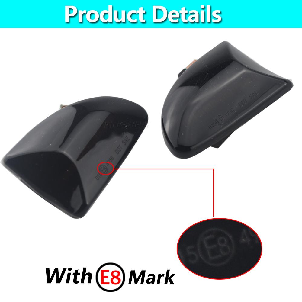 Dynamic Car Blinker Side Mirror Marker Turn Signal Lights Lamp Accessories For Smart Fortwo 451 MK1 MKII 2007-2015