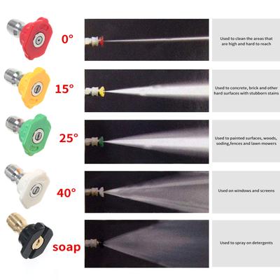 Hochdruckreinigerpistole Max 40MPa(5800PSI) mit 66cm26Zoll Schwarz M22 Schlauchsets 14Zoll Schnellkupplung
