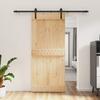 VidaXL Sliding Door and Hardware Kit 90x210 Cm Solid Pine, Interior Door, Interior Barn Door 3202989