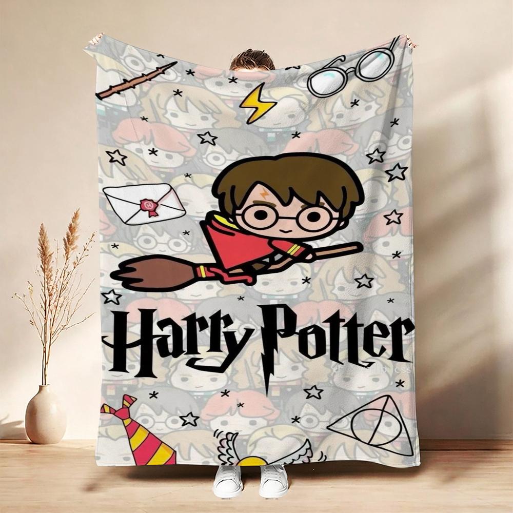 Magic Hermione Theme Printed Blanket Cozy Comfortable Throw Blanket For Living Room Sofa Nap Lightweight Home Decor Great Holiday Gift