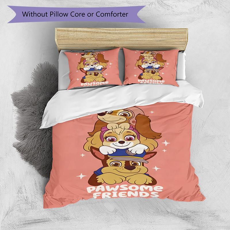 3pcs Paw Paw29 Design Cover Set - HD Printed Bedding with 1 Cover and 2 Pillowcases - Perfect for Home and Dorm Decor
