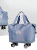 Large Capacity Multi-Functional Travel Bag with Universal Wheels and Luggage Handle Attachment