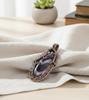 Handmade Copper Wire Wrapped Amethyst Pendant Necklace Natural Purple Amethyst Gemstone Jewelry for Women Vintage Boho Style