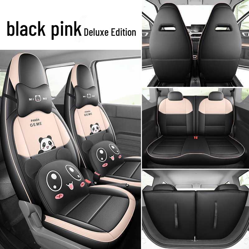 2026 Panda Mini Energetic Bear Car Seat Cover - Full Coverage Cartoon Cushion