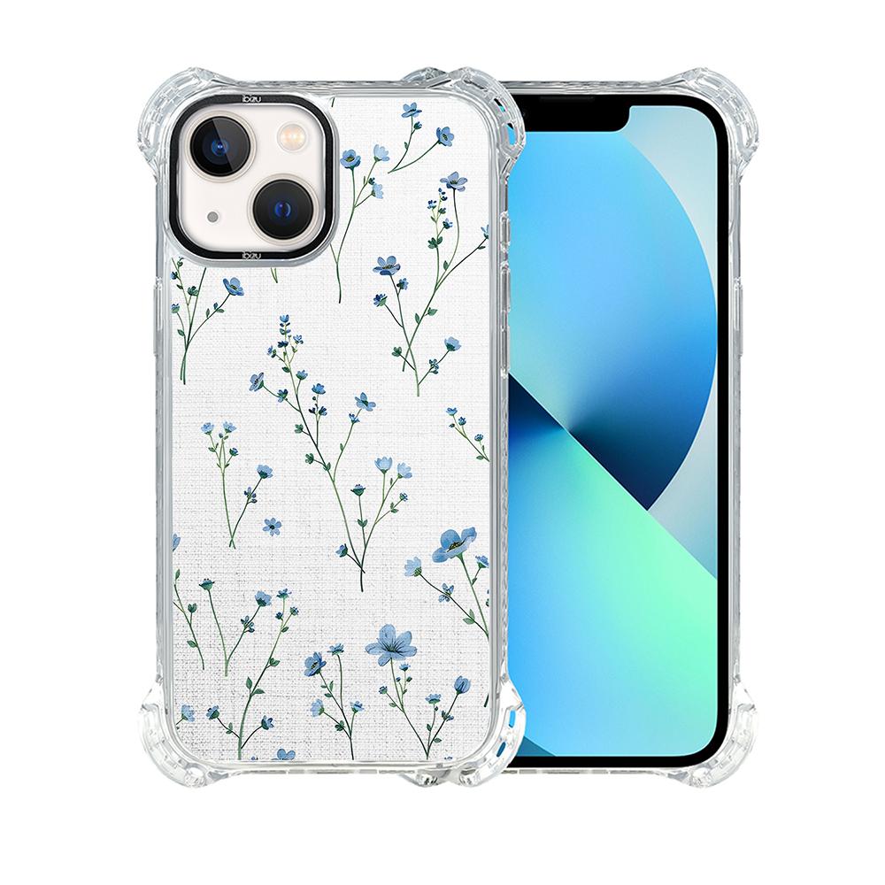 Etui Iphone 13 Ibizu Dropguard Ultra Z Magsafe, Pastel Bloom, Niebieski Sen