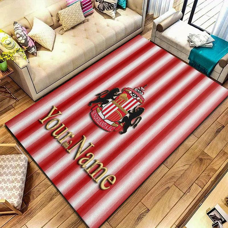 Sunderland A.F Custom Name Carpet Rug for Living Room Bedroom Home Sofa Decoration,Kids play Non-slip Floor Mat
