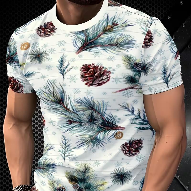 

Men s Fashion 3D Printed Men s T-Shirt Round Neck Short Sleeve Trendy Street Wear XL