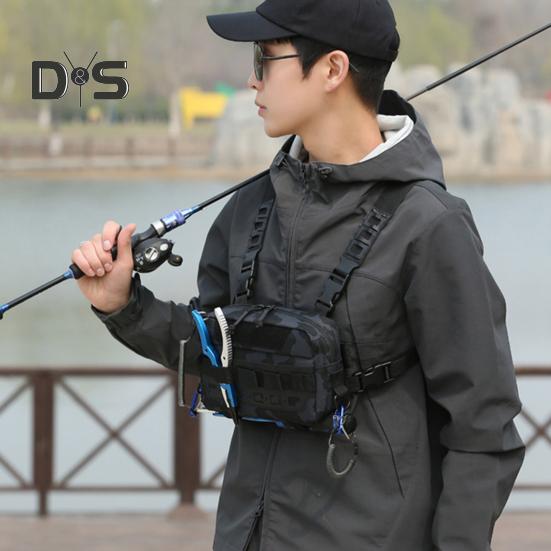 Brusttasche fürs Angeln, wasserdicht, aus Oxford-Stoff, leichte Weste, große Kapazität, Outdoor-Camping, Wandern, Jagen, Angelausrüstung, Aufbewahrungsrucksack