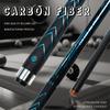 OKHEALING Karbonfaser Billard Queue Stick (Black Technology Niedrige Biegung Pro Taper Billard Queue 12,4 mm Spitze, Uni-loc Verbindung 147 cm, Spielqueue)