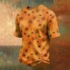Men's Casual Halloween Printed Crew Neck Short Sleeve T Shirt Comfortable Fit Soft Fabric Lightweight Top